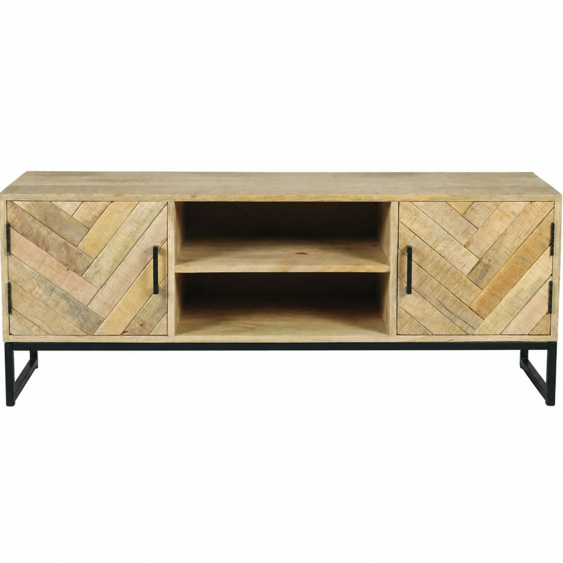 Meuble TV en bois de manguier 2 portes BRIX