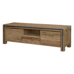 Meuble TV en bois recyclé de teck 2 portes VADOD