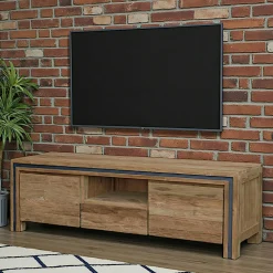 Meuble TV en bois recyclé de teck 2 portes VADOD