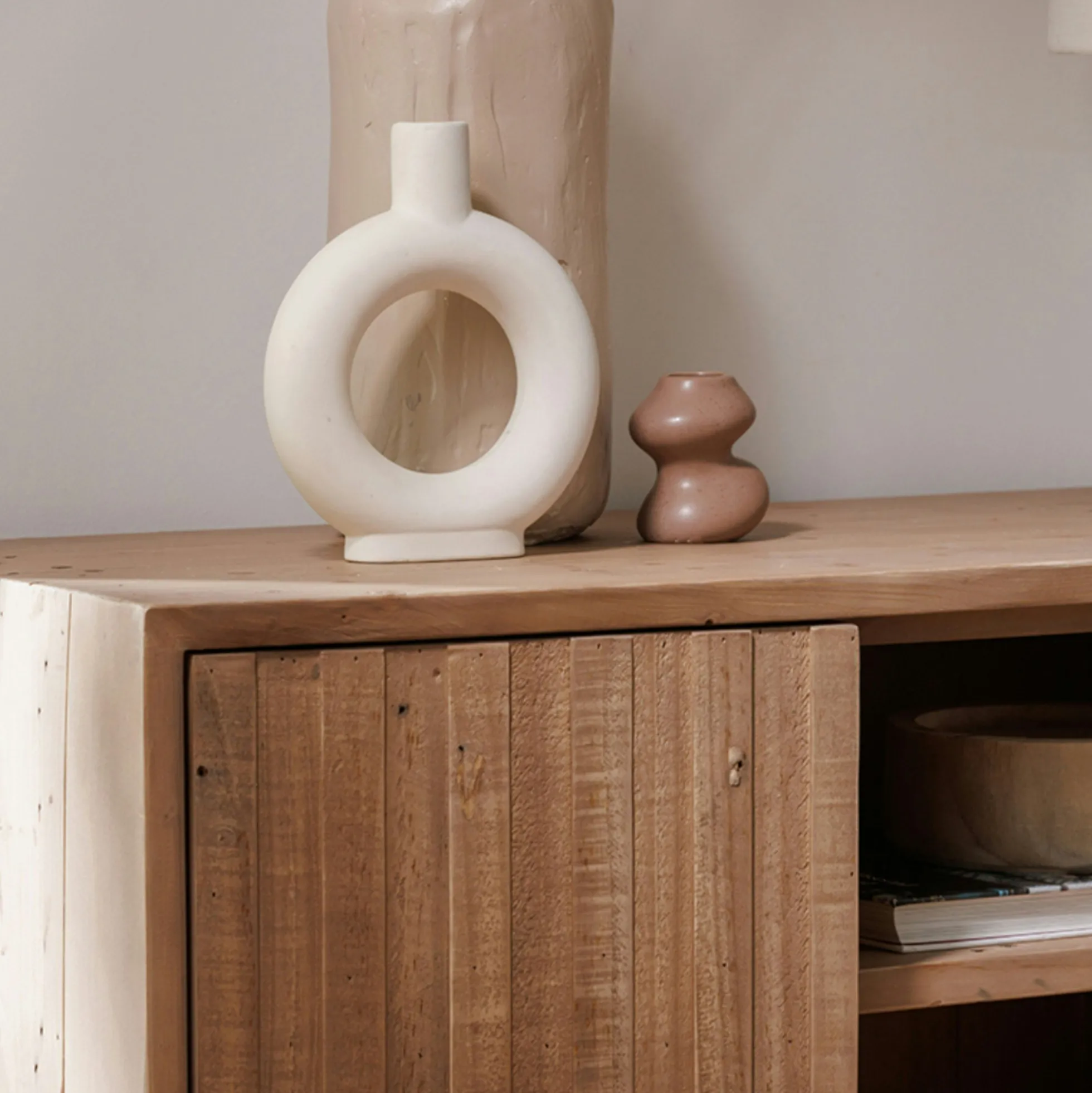 Meuble tv en bois recyclé FSC NELSON