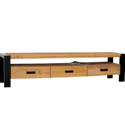 Meuble TV en pin massif 3 tiroirs LOUNDGE