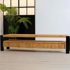 Meuble TV en pin massif 3 tiroirs LOUNDGE