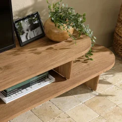 Meuble TV extensible et modulable en teck recyclé SWING