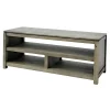 Meuble TV Hévéa 3 niches - dont 1 grande - 120x45x48,6cm HELENA