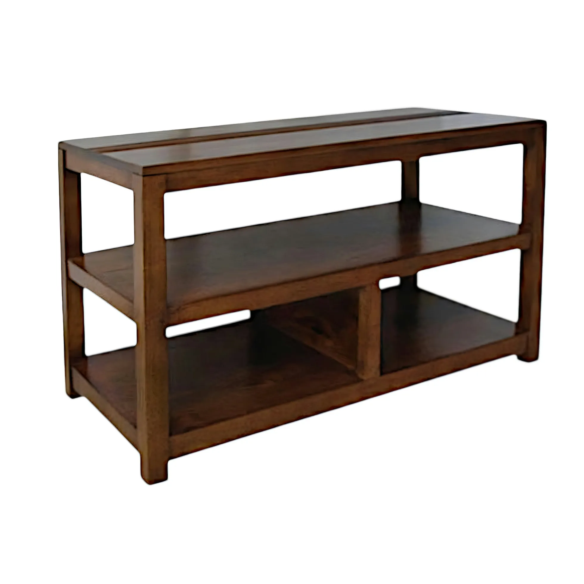 Meuble TV Hévéa 3 niches 100x45x58cm GALA