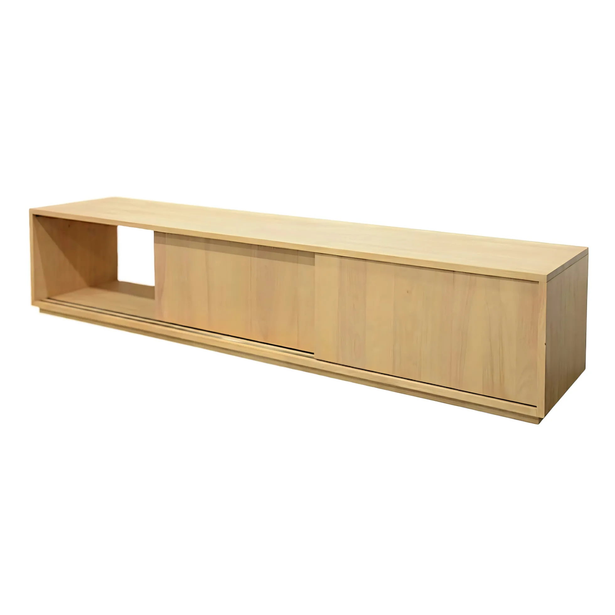 Meuble TV Hévéa 3 portes coulissantes 200x45x45cm BALTIC