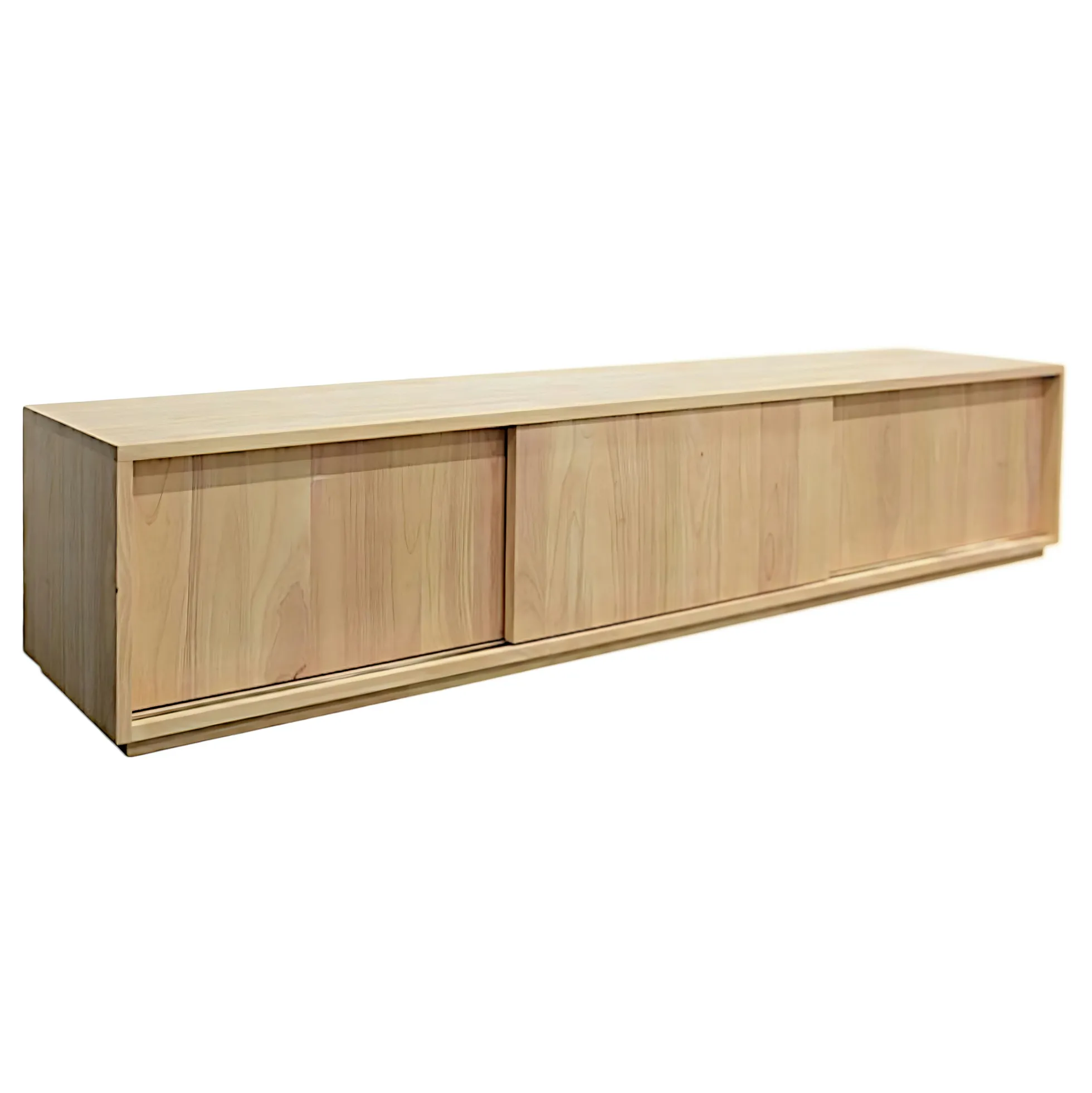 Meuble TV Hévéa 3 portes coulissantes 200x45x45cm BALTIC