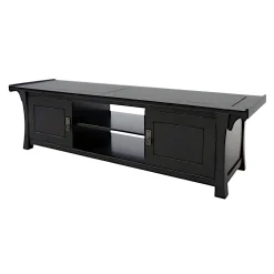 Meuble TV Hévéa 2 portes, 2 niches 150x41,5x43cm MAORI