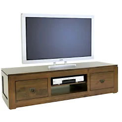 Meuble TV hévéa 150x40cm HELENA