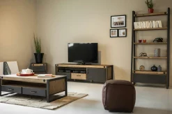 Meuble TV industriel bois métal boulons BROOKLYN