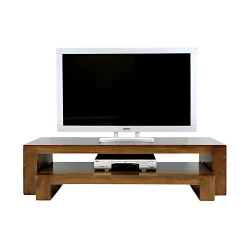 Meuble TV 2 élèments hévéa OLGA 140cm
