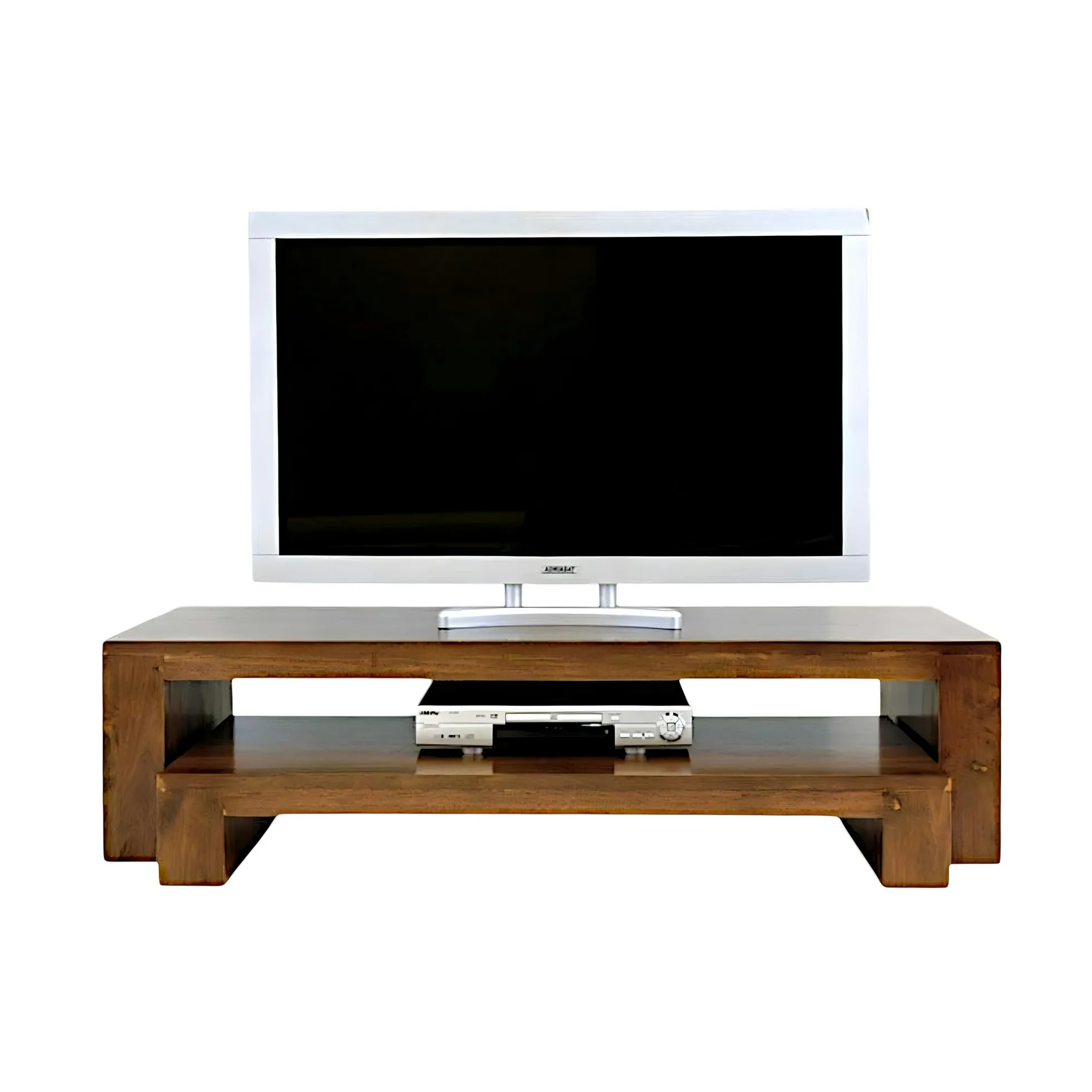 Meuble TV 2 élèments hévéa OLGA 140cm