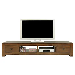 Meuble TV long bois massif HELENA