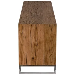 Meuble TV moderne chêne acier 150 cm RIVERSIDE