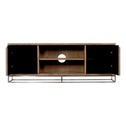 Meuble TV moderne chêne acier 150 cm RIVERSIDE