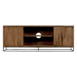 Meuble TV moderne chêne acier 150 cm RIVERSIDE