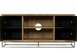 Meuble TV moderne chêne acier 120 cm RIVERSIDE