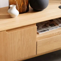 Meuble tv moderne en chêne clair DERBY