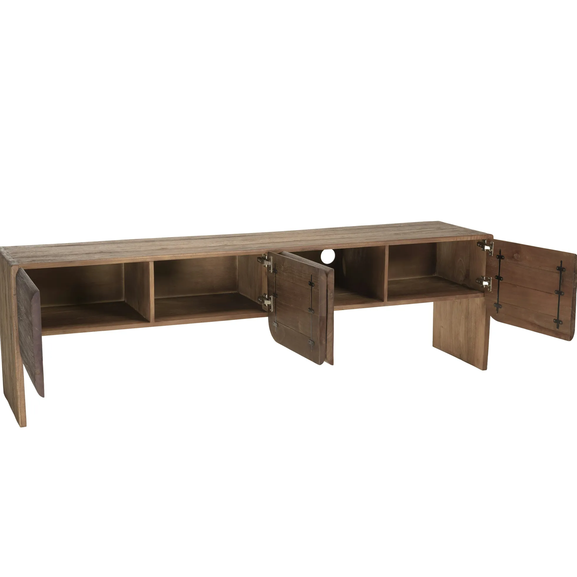 Meuble TV 4 portes en bois de mindi ARCUS