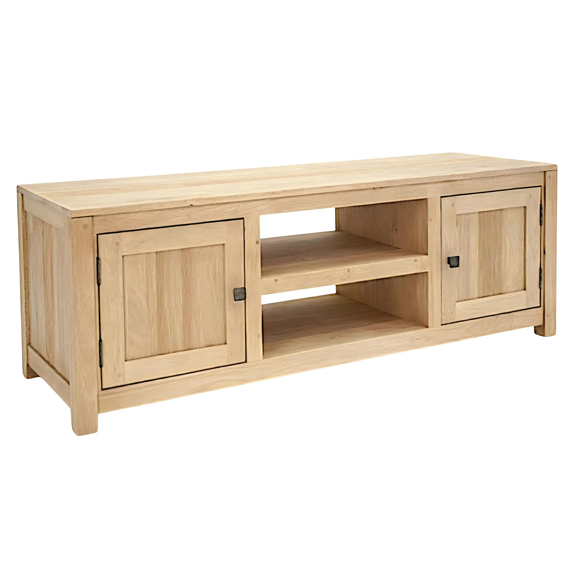 Meuble TV 2 portes hévéa 136cm GALA