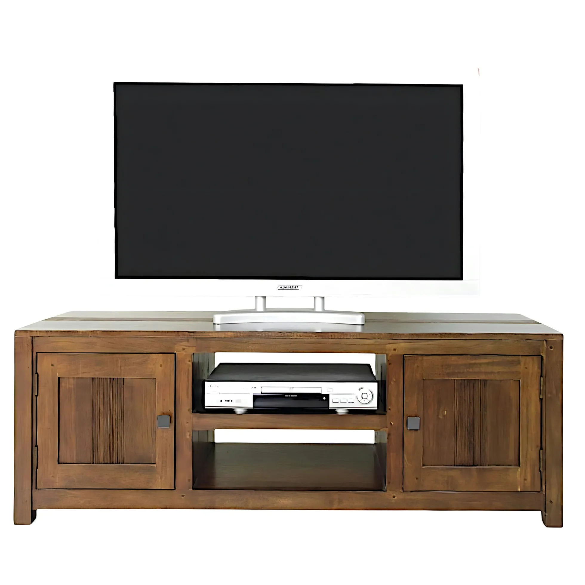 Meuble TV 2 portes hévéa 136cm GALA