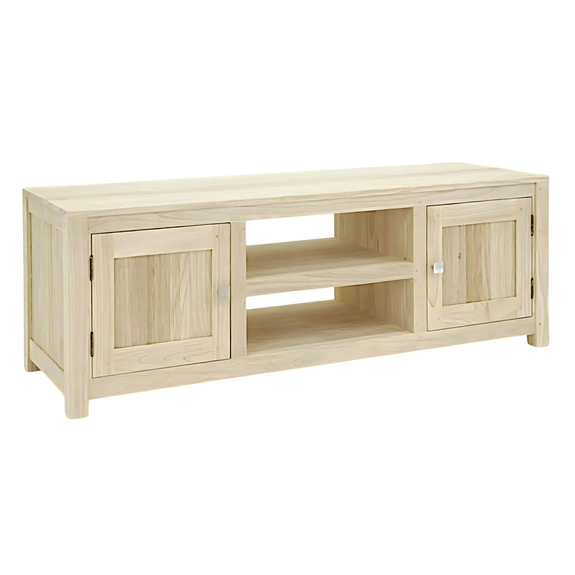 Meuble TV 2 portes hévéa 136cm GALA