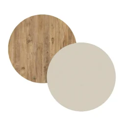 Meuble TV 3 portes 1 niche décor pin et beige MARFA