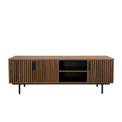 Meuble TV 3 portes 2 niches teck recyclé FANO