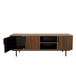 Meuble TV 3 portes 2 niches teck recyclé FANO