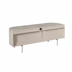 Meuble TV suspendu bois gris 2 portes AREZZO