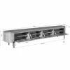 Meuble TV suspendu bois gris 4 portes AREZZO