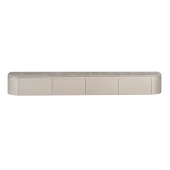 Meuble TV suspendu bois gris 4 portes AREZZO
