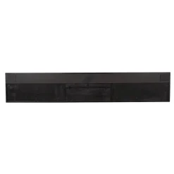 Meuble TV suspendu bois noir avec rangement 180 cm ALVERA