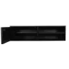 Meuble TV suspendu bois noir avec rangement 120 cm ALVERA