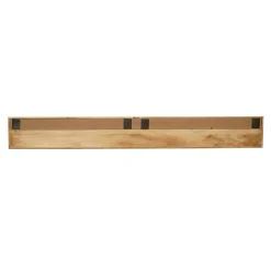Meuble TV suspendu bois 4 portes rainurées 240 cm CORTINA