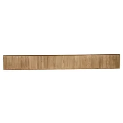 Meuble TV suspendu bois 4 portes rainurées 240 cm CORTINA