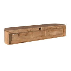 Meuble TV suspendu en bois, bords arrondis 160 cm AREZZO