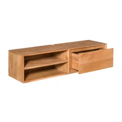 Meuble TV suspendu en bois 1 tiroir 1 niche AERA
