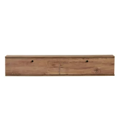 Meuble TV suspendu 2 portes décor pin 140 cm MARFA