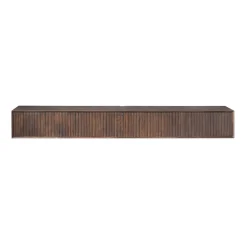 Meuble TV suspendu vintage 4 portes rainurées 240 cm CORTINA
