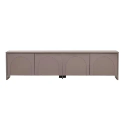 Meuble TV taupe 4 portes motif arches MARFA