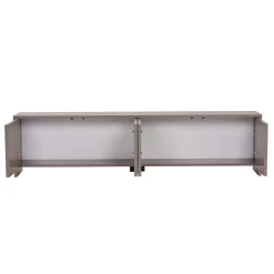 Meuble TV taupe 4 portes motif arches MARFA