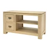 Meuble TV 2 tiroirs hévéa 100x45x58cm HELENA
