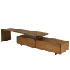 Meuble TV 2 tiroirs 160x40cm en bois de teck recyclé SWING