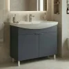 Meuble vasque salle de bains 100 cm anthracite 2 portes UMI