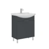 Meuble vasque salle de bains 65 cm anthracite 2 portes UMI