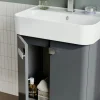 Meuble vasque suspendu 55 cm anthracite 2 portes DRIF