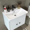 Meuble vasque suspendu 60 cm blanc 2 portes JUSA