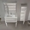 Meuble vasque suspendu 100 cm blanc 2 portes NEA
