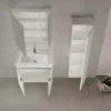 Meuble vasque suspendu 80 cm blanc 2 portes NEA